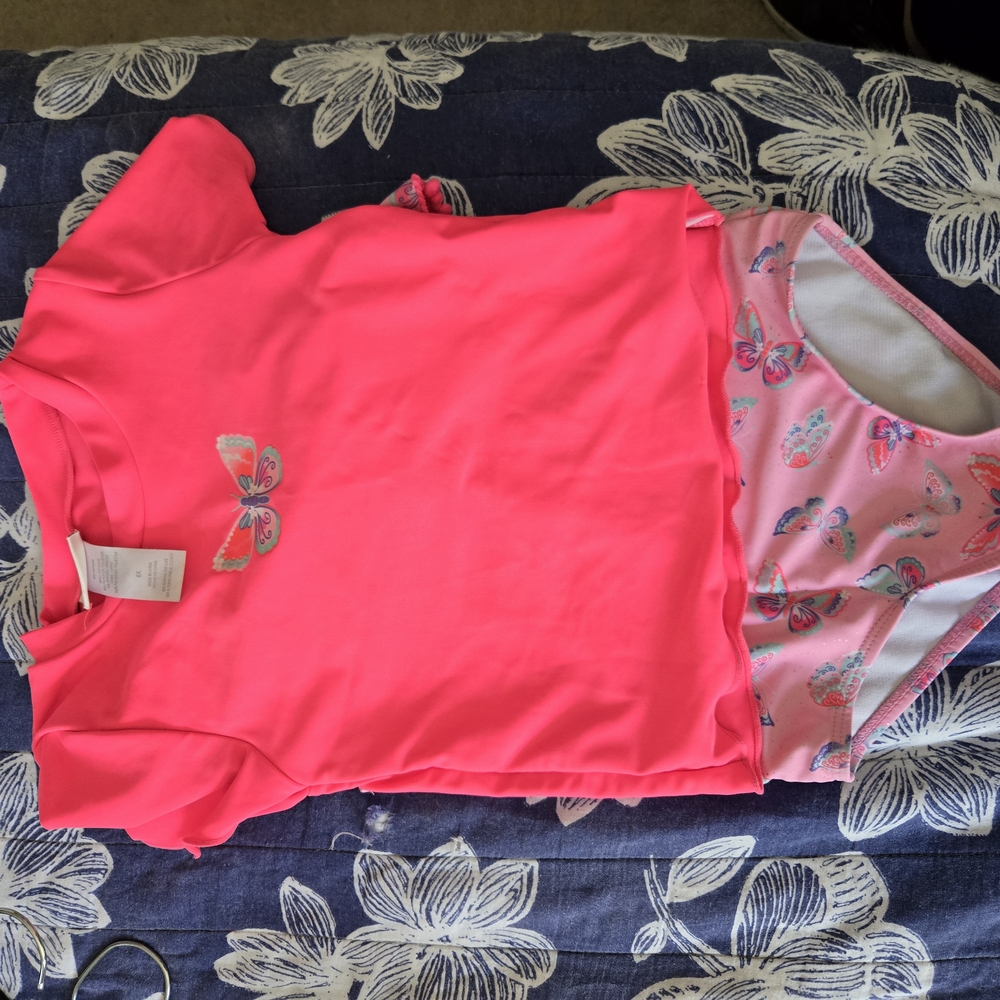 Pink Graphic One Piece Swimwear